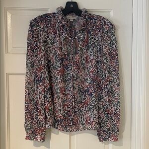 Women's Multicolor Ruffle Blouse